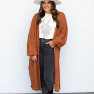 Long cardigan sweater